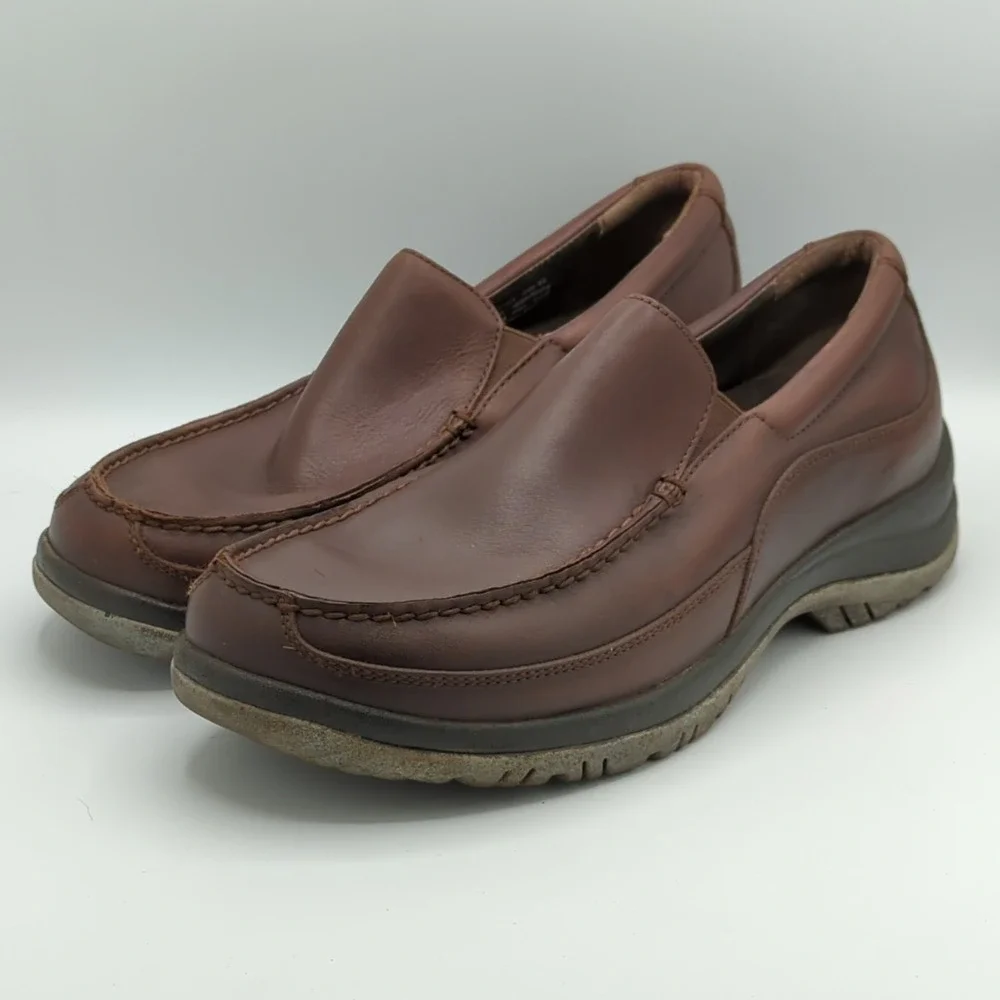 Dansko Men's Wayne Leather Slip Resistant Loafer Brown Size EU 46 US 12.5/13